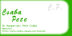 csaba pete business card